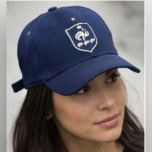 🇫🇷 France ‘FFF’ Crest World Cup Adjustable Baseball Cap OSFA Navy Blue